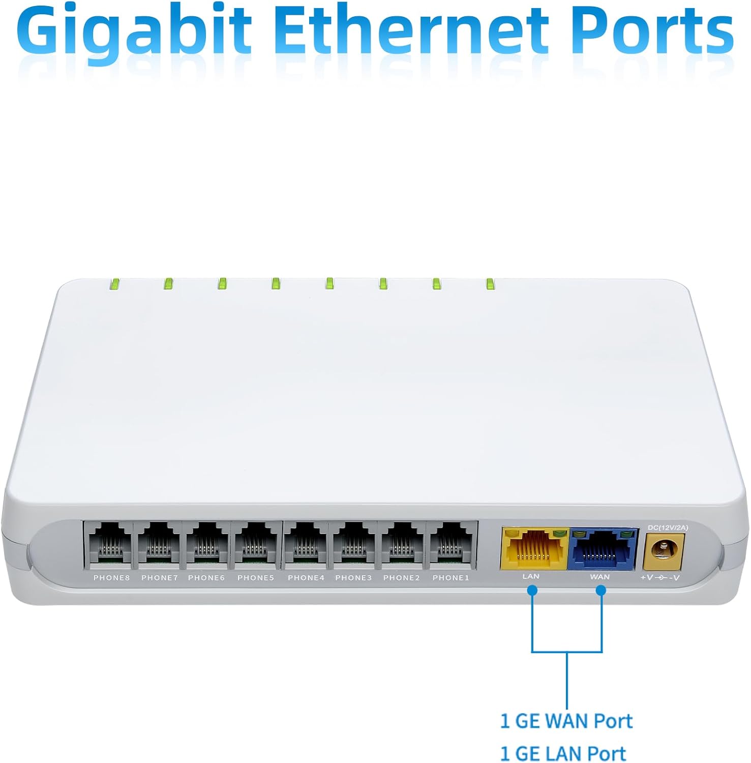FLYINGVOICE G508 Gigabit Ethernet Ports