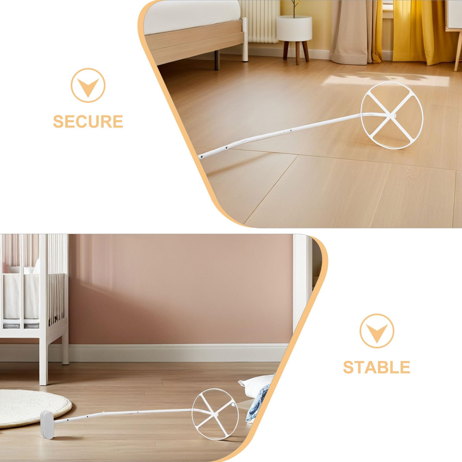 SUPVOX Supporto per zanzariera da 2 pezzi per culla - Supporto per baldacchino con clip, per rete da letto, struttura in metallo per baldacchino per cameretta dei bambini