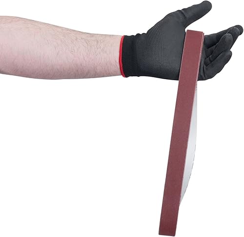 Miniatura 4 de Red Label Abrasives 1 correa de lijado extrafina de 18 pulgadas para afilar cuchillos de grano P600, paquete de 10 (compatible con accesorio para
