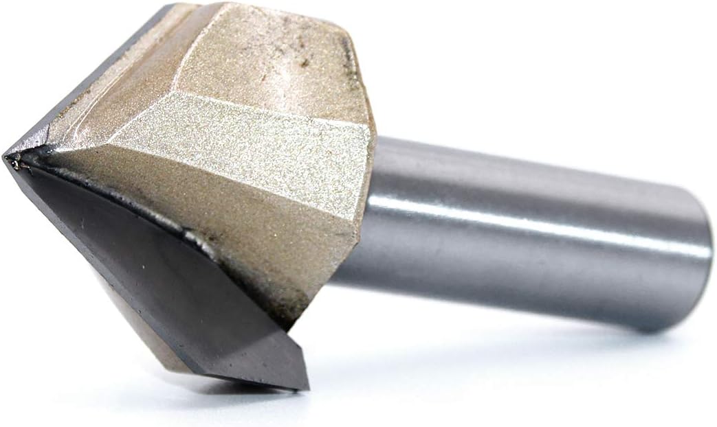 New Arrivals V Groove Router Bit 90 Degree Double Flute Chamfer and Bevel Bit Carbide Tipped Woodworking Tool Engraving Router Bit 1-1/4’’ Dia x 1/2 Inch Shank Amazing 🔥 V Groove Router Bit 90 Degree Double Flute Chamfer and Bevel Bit Carbide Tipped Woodworking Tool Engraving Router Bit 1-1/4’’ Dia x 1/2 Inch Shank