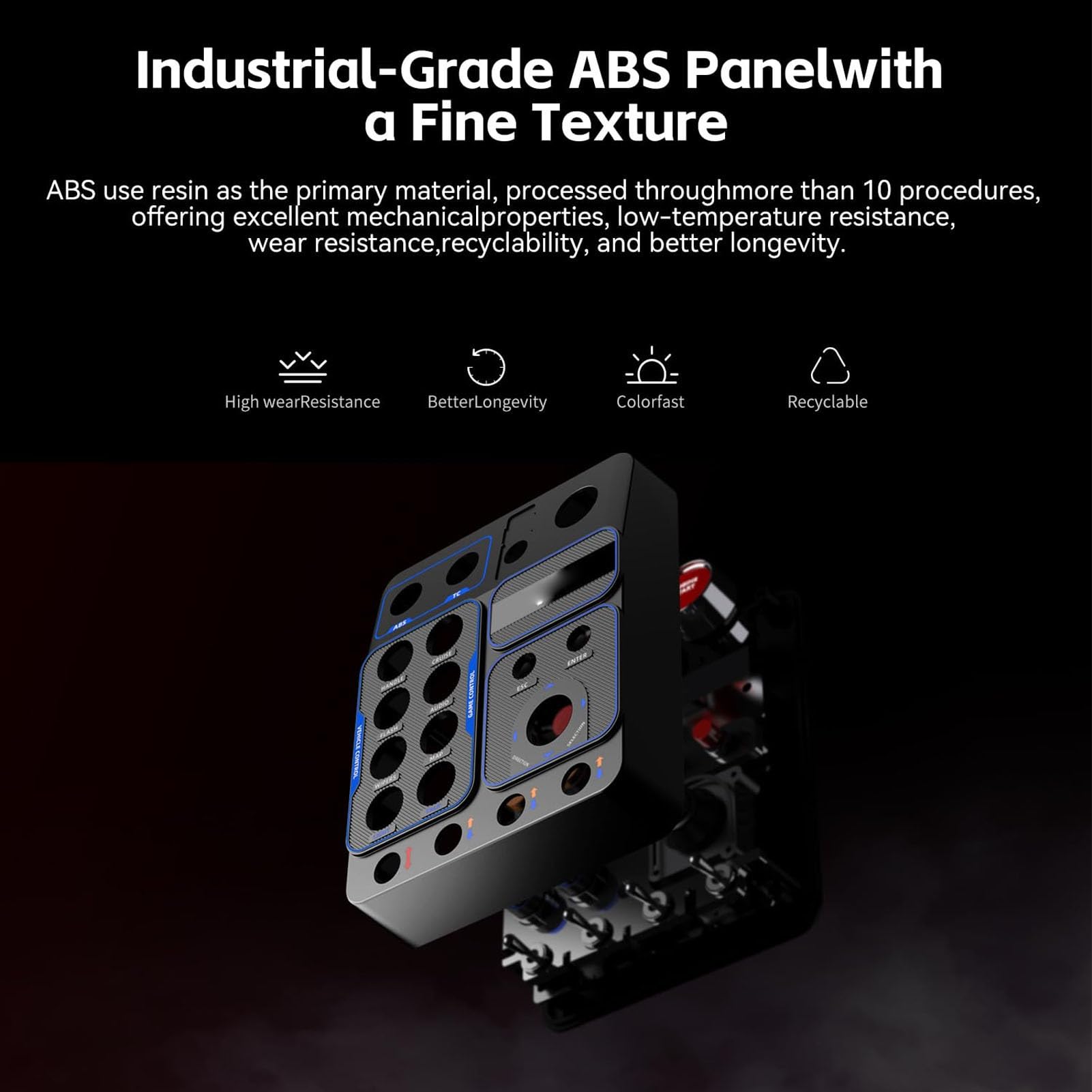 Dpofirs Simulatore di Gara Central Control Box Racing RGB Retroilluminato Controller di Gioco per PC per Assetto Corsa IRacing Project CARS Euro Truck Simulator 2 Cavo USB