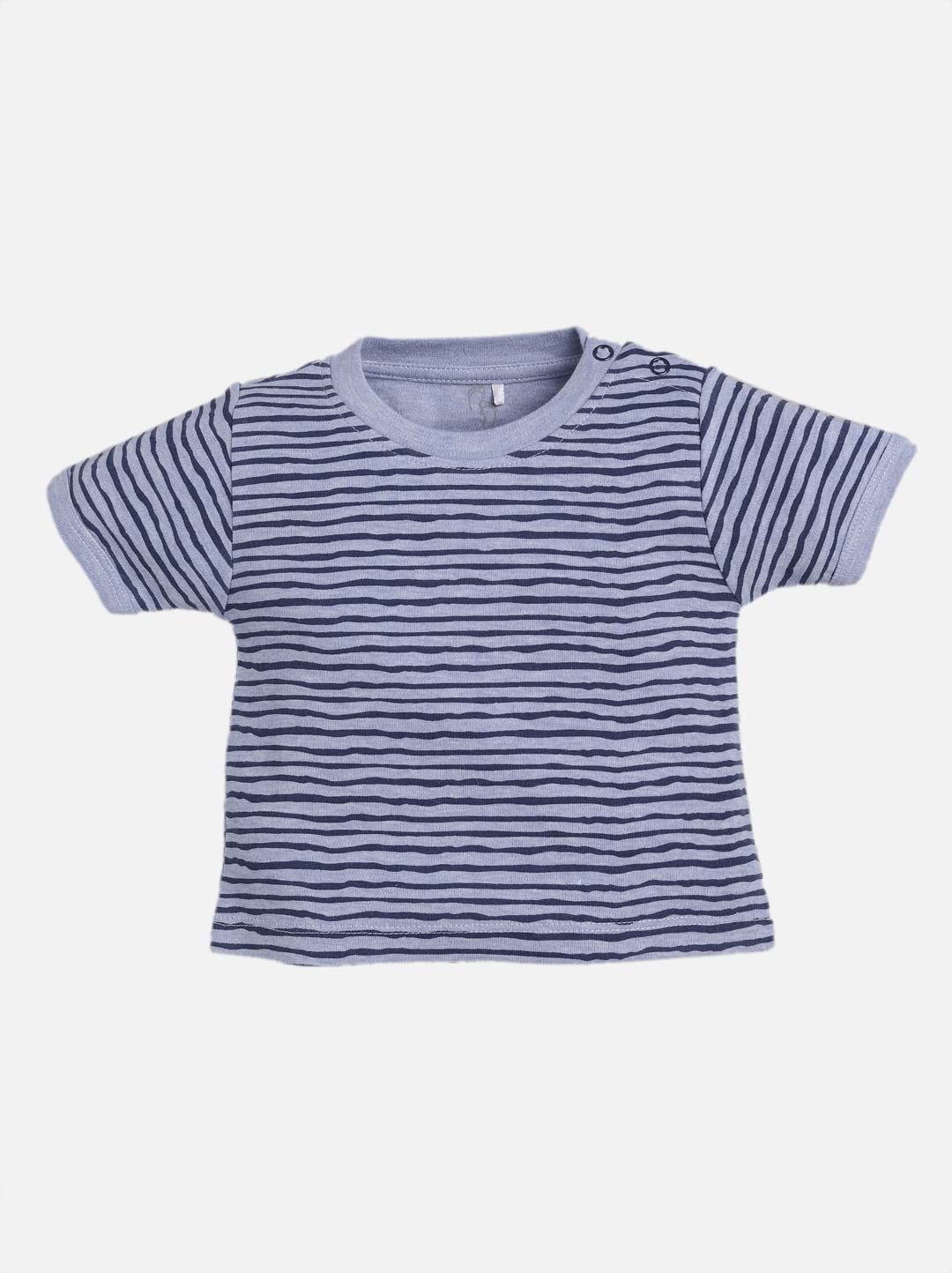 BABY GO - Mameluco de manga corta de algodón estilo Dungaree para bebés y niños | Bonito mono a rayas con botones a presión | Body de verano para recién nacido