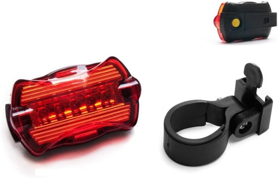 Lexiesxue Bike Bicycle 5 LED Rear Tail Light Bike Bicycle Red Back