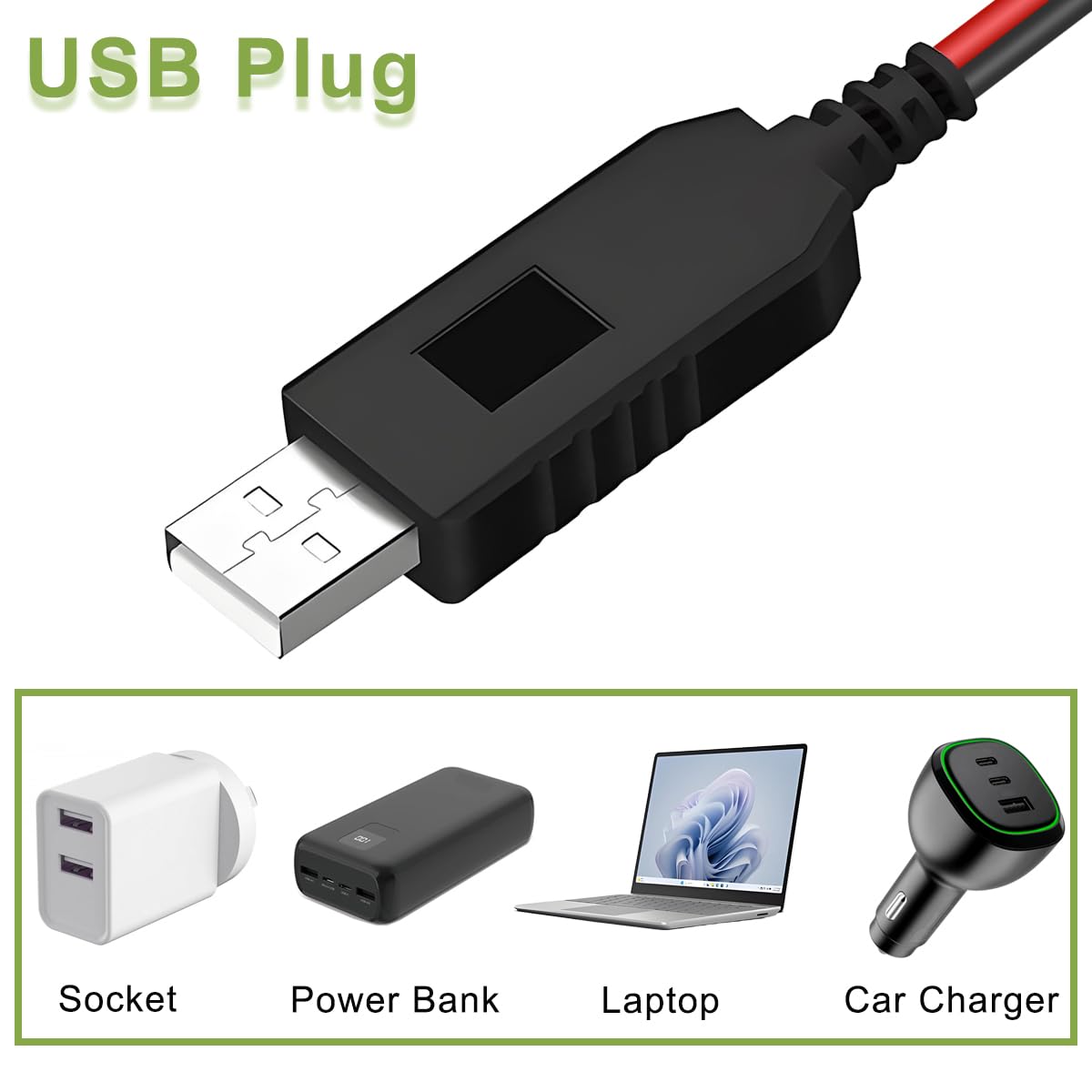 2 pezzi Convertitore alimentazione USB-AAA da 4,5V con eliminazione della batteria Alimentatore USB da 4,5V sostituire da 3 batterie AAA con interruttore ON/OFF per luci a LED Ventilatore
