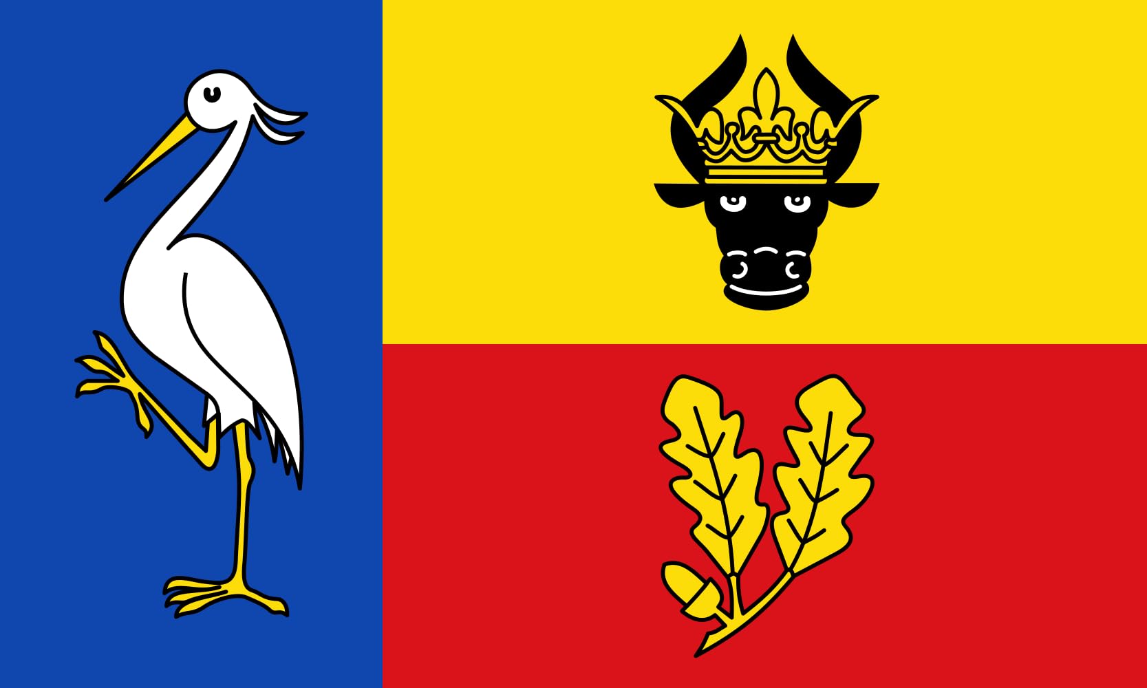 Drapeau de Ludwigslust-Parchim en textile renforcé grand format