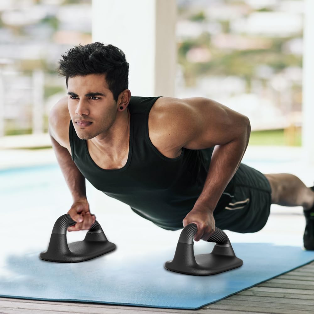 BeneLabel 2pcs Barras para Flexiones Soporte de Flexiones con Base Antideslizante para Fortalecer los Músculos y Entrenar la Parte Superior del Cuerpo, Ergonómico