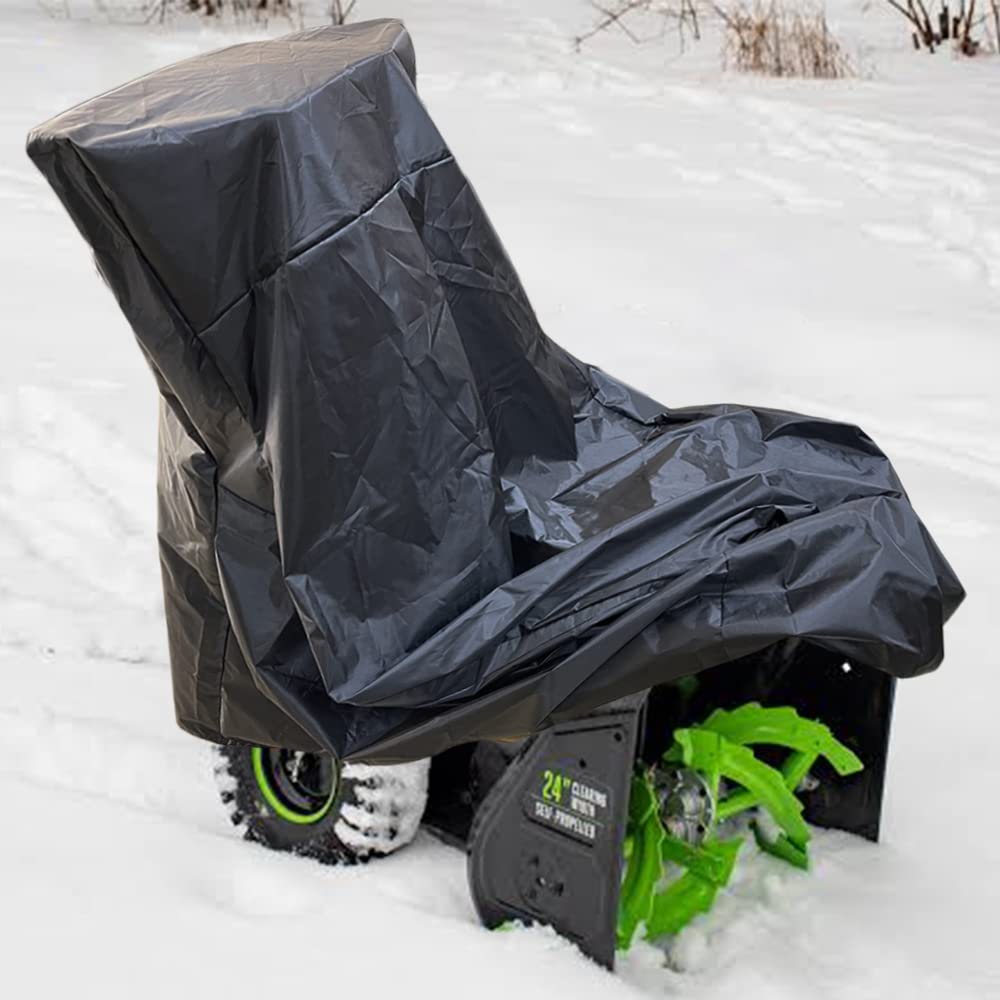QkansiwSnow Thrower Cover - Winter Blower Replace Protection Cover Waterproof 210D Outdoor Sweeping Accessories, Heavy Duty (47"x40"x32")