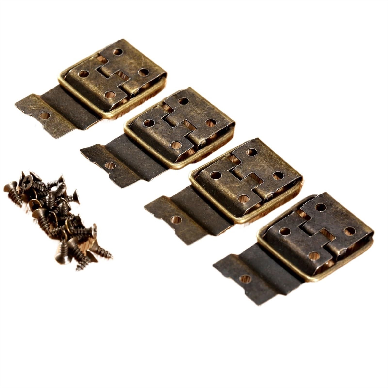 Charnières d'armoire en bronze vieilli de 38x21 mm pour finitions de luxe