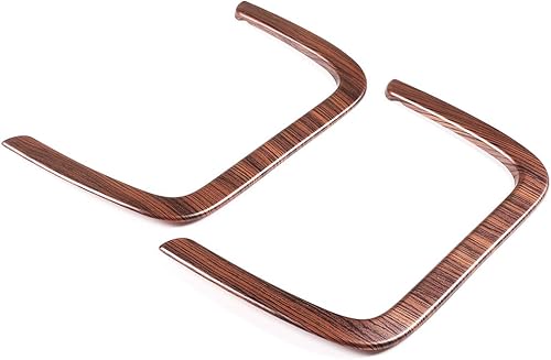 Miniatura 4 de YIWANG Marco de decoración de asiento trasero de automóvil de grano de madera de pino ABS, Trim2 piezas para BMW X3 X4 G01 G02 2018-2020 Accesorios