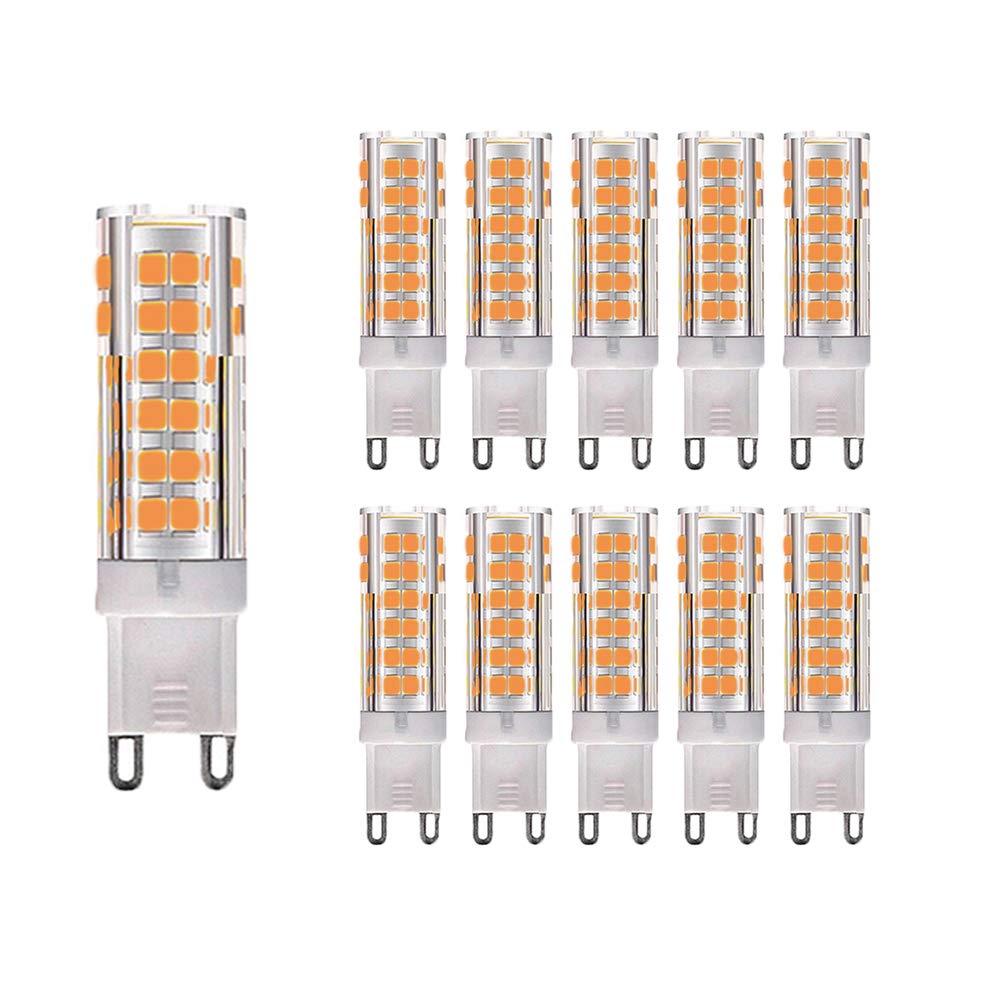10er Pack G9 LED Lampen – 5W (ersetzt 50W), 500 Lumen, Warmweiß 3000K, Flackerfrei