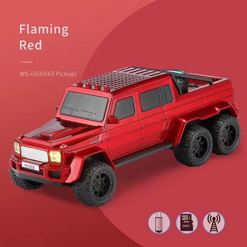 Miniatura 8 de Colección de altavoces Bluetooth modelo de automóvil - Altavoces inalámbricos portátiles con sonido HD, luces LED de fiesta, radio FM, estéreo TWS,