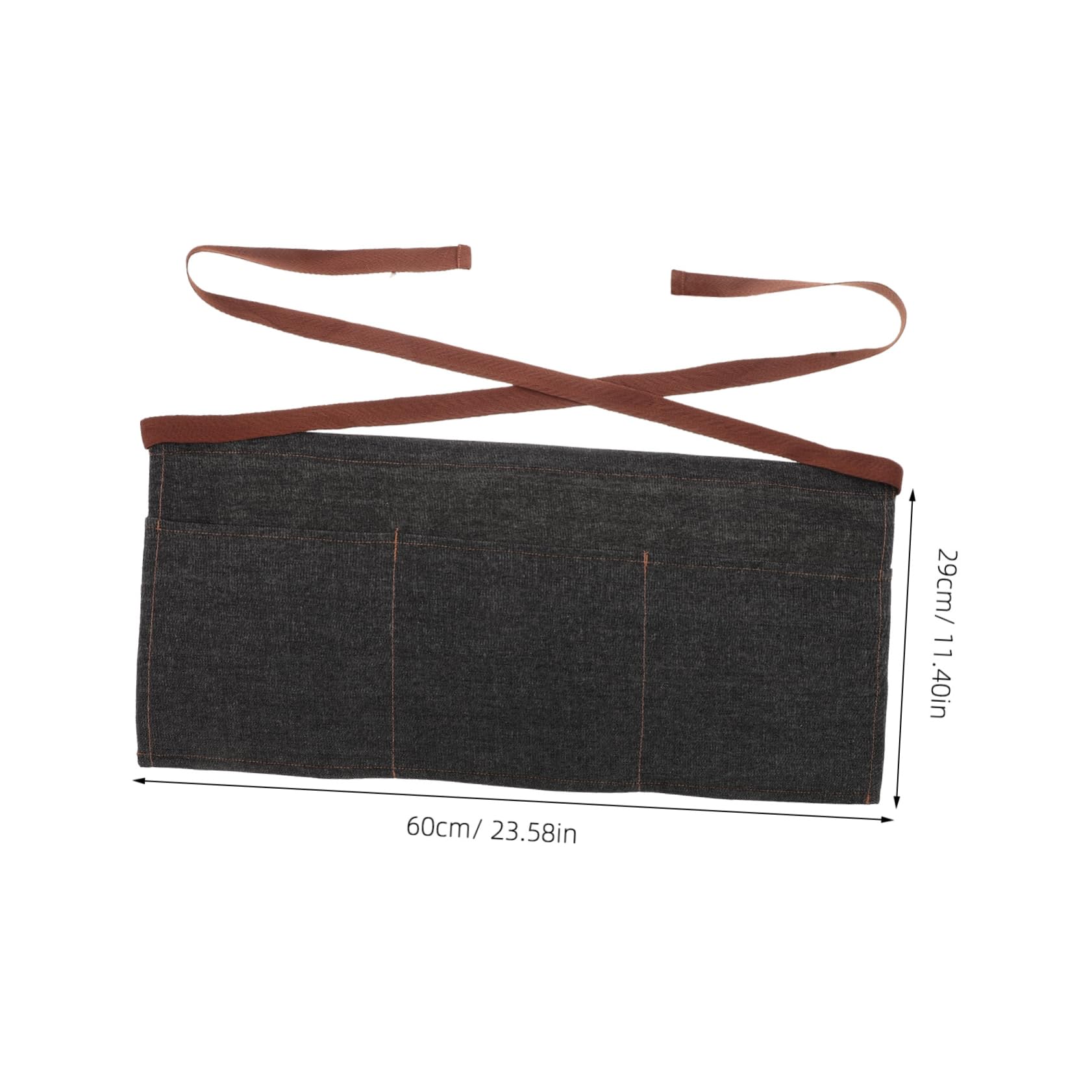 Garneck Short Aprons with Pockets Kitchen Apron Lightweight Apron Waiter Apron Chef Apron Women Bartender Apron Dishwashing Apron Server Aprons with 3 Pockets Grill Apron Waitress Black