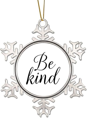 Miniatura 5 de Let's Snuggle - Adorno de copo de nieve de metal para árbol de Navidad, decoración colgante con cita divertida, adorno de Navidad, conmemorativo,