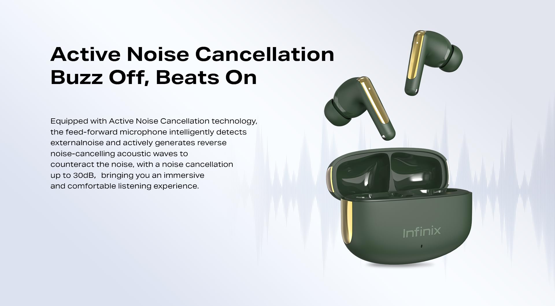 ワイヤレスイヤホン Infinix Nc XE28 Buds: Bluetooth Headphones, Clear Calls and Sound