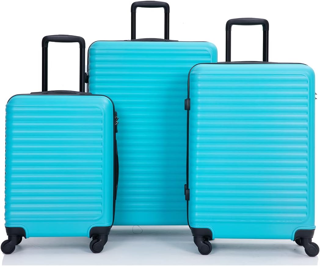 Travelhouse Suitcase Hardshell 3 Piece Luggage Set,Lightweight Carry on Luggage