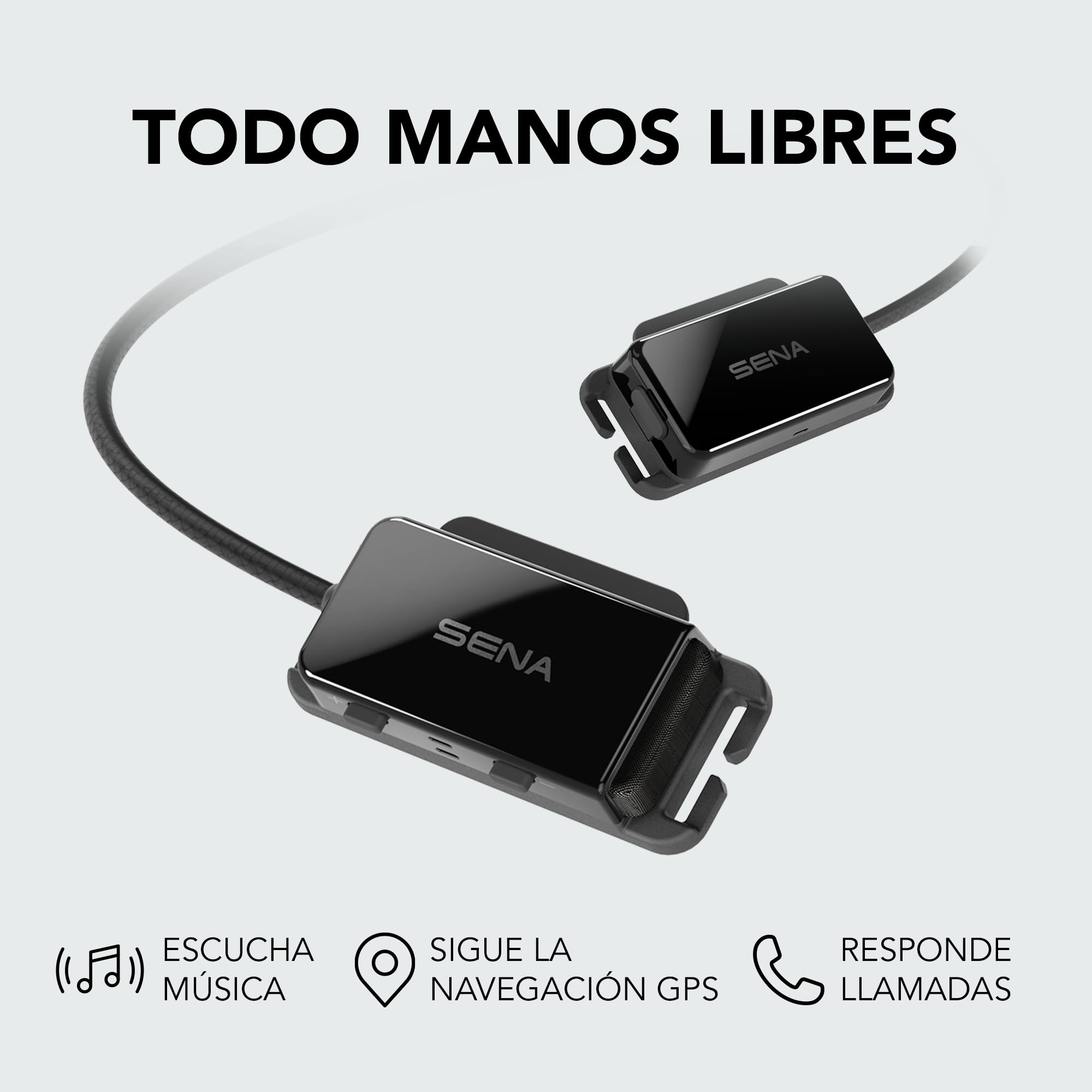Sena - Auriculares de intercomunicación Bluetooth universales para Adultos, PI-01 pi, passend für Die meisten RAD-und Multisporthelme, Negro, Talla única