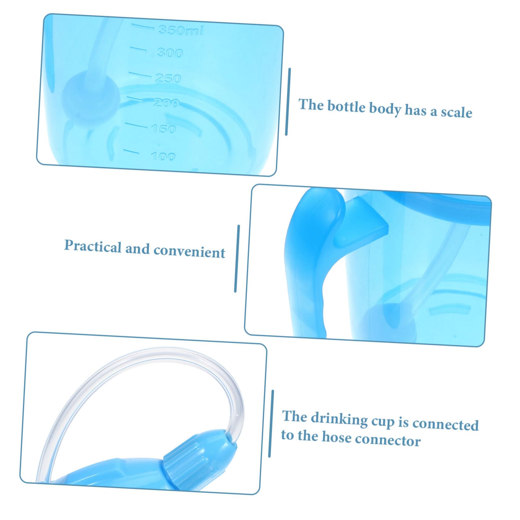Anneome Taza de agua para pacientes discapacitados, taza de dieta líquida, taza para paciente postrado en cama, taza de alimentación convaleciente, vaso irrompible, vaso para beber de vidrio para