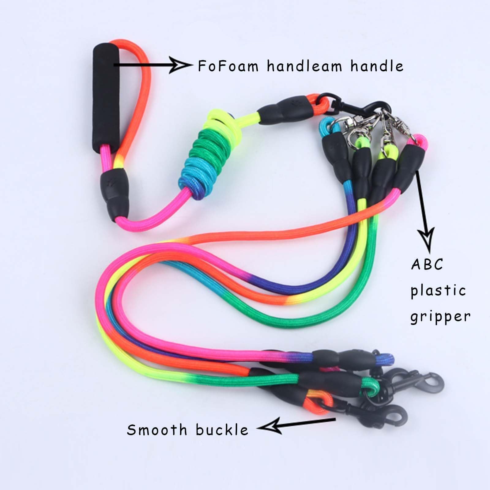Nylon Guinzaglio Cani,4 in 1 Cane Guinzaglio,Guinzaglio multifunzione,Guinzaglio per Cani regolabile,Multi Guinzaglio per Animali Domestici,Ottimo per passeggiate ed escursioni con animali domestici
