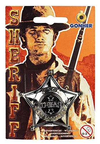 Preisvergleich Produktbild Gonher gonher15 / 0 Kunststoff Sheriff Stern Badge, Silber