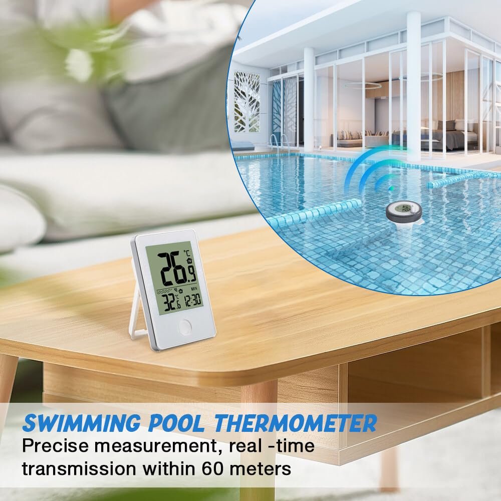 Pool Thermometer Frosch Design | Schwimmende Temperaturanzeige | PVC Material 20,6cm