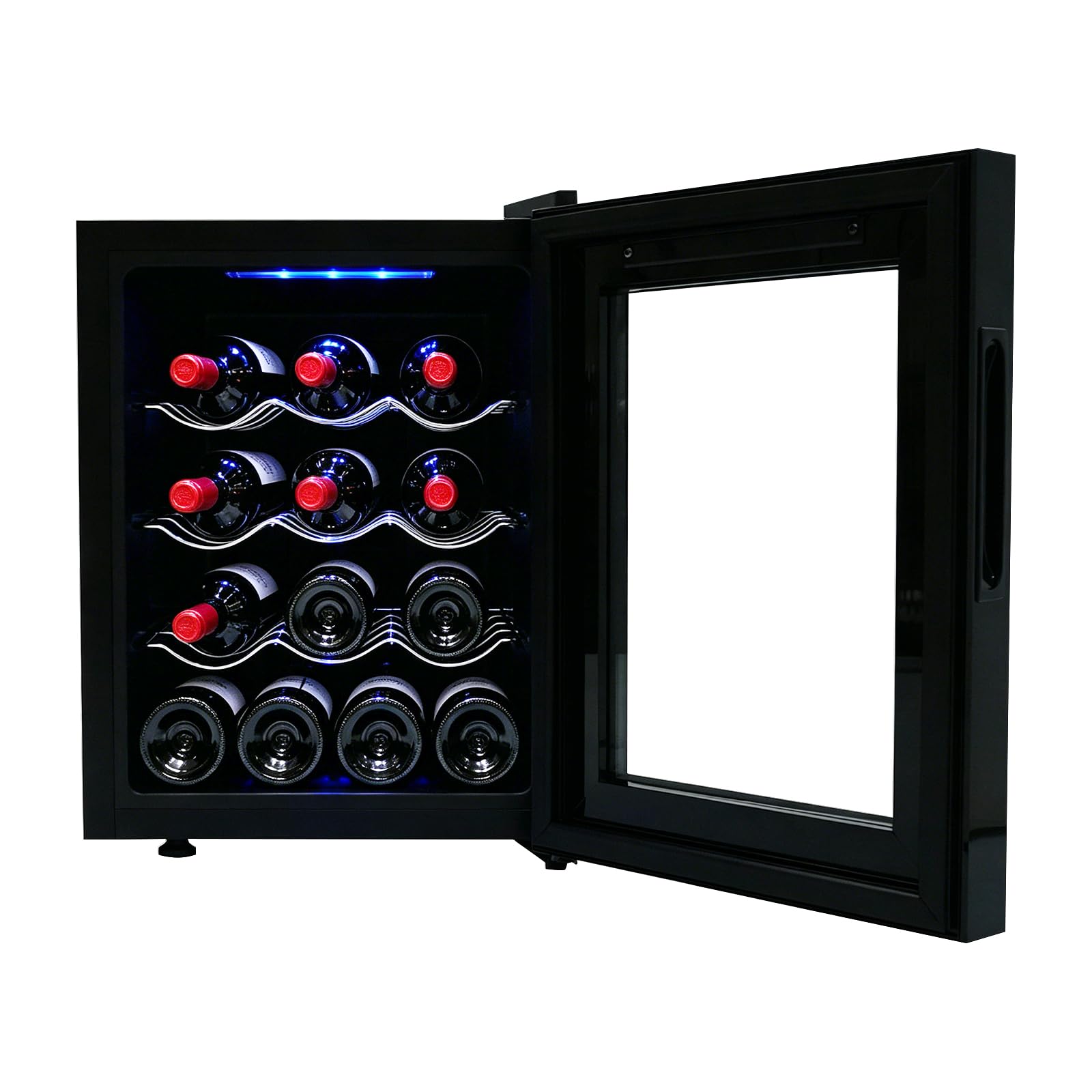 12 Bottle Wine Fridge,32L Wine Cooler Refrigerator, Beverage Chiller