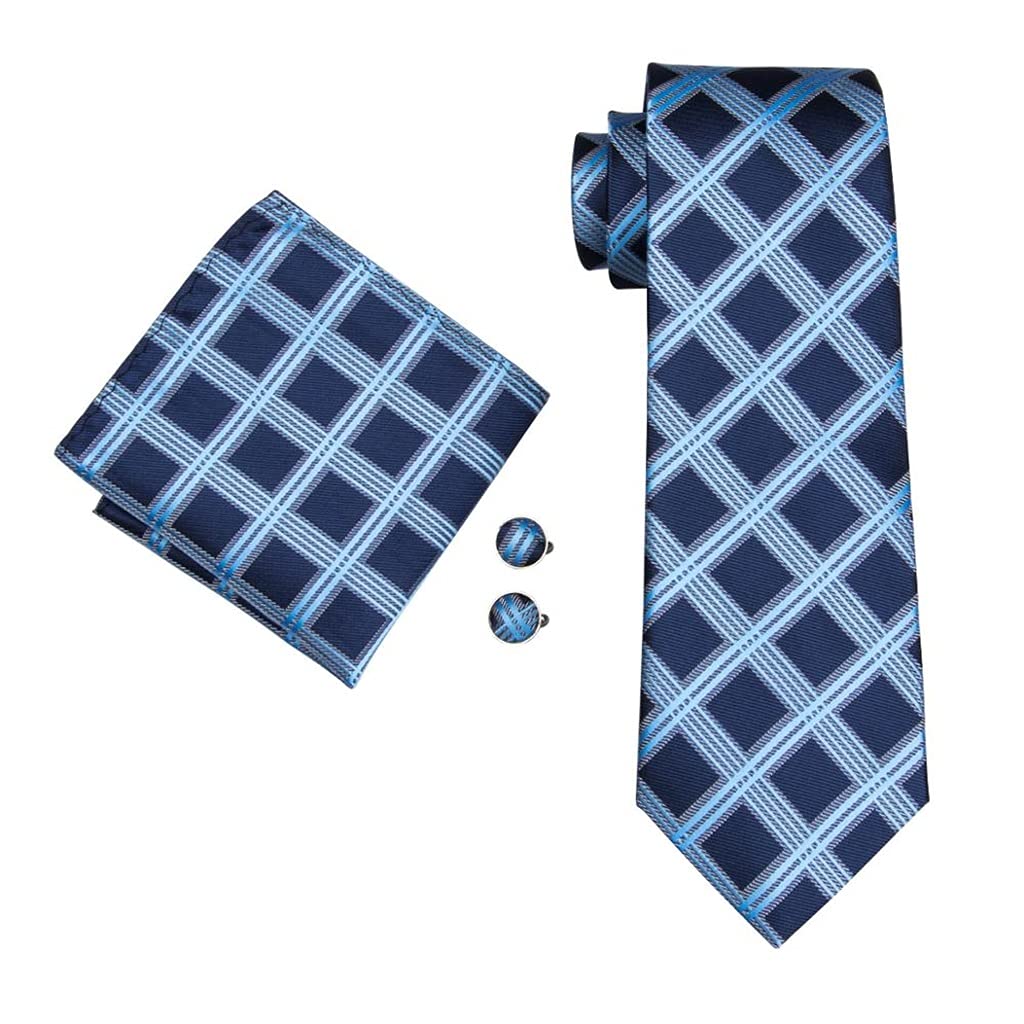 Release Mens Tie Seda Novedad Corbata Hanky Gemelos Set para Boda Fiesta de Negocios