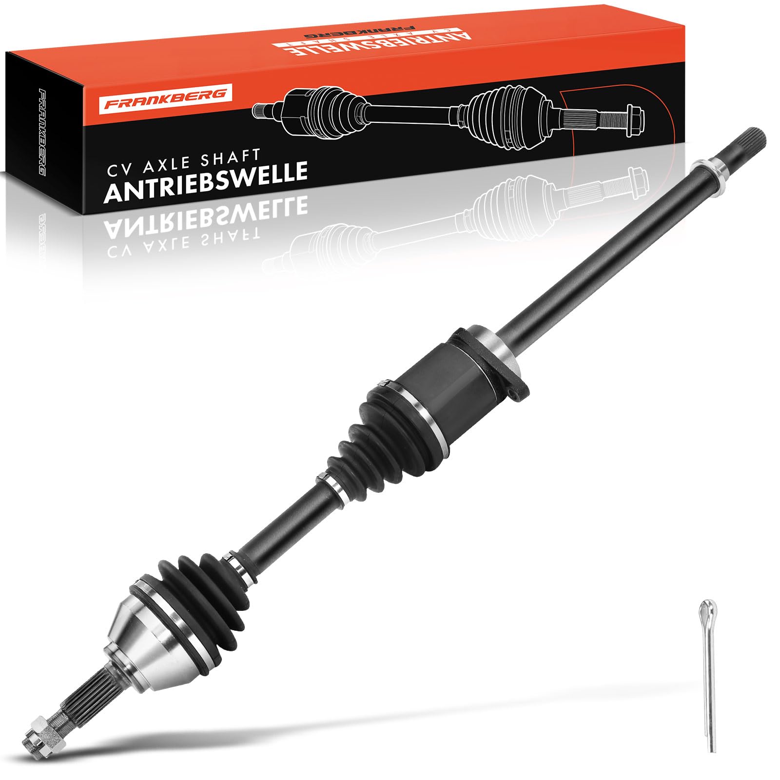 Frankberg Eje motriz Eje de transmisión Caja de cambios manual sin ABS Ring Eje delantero Derecha Compatible con Qashqai +2 I J10 JJ10E NJ10 1.6L 2.0L 2007-2013 KolE.O.S I HY Replace# 391000606R