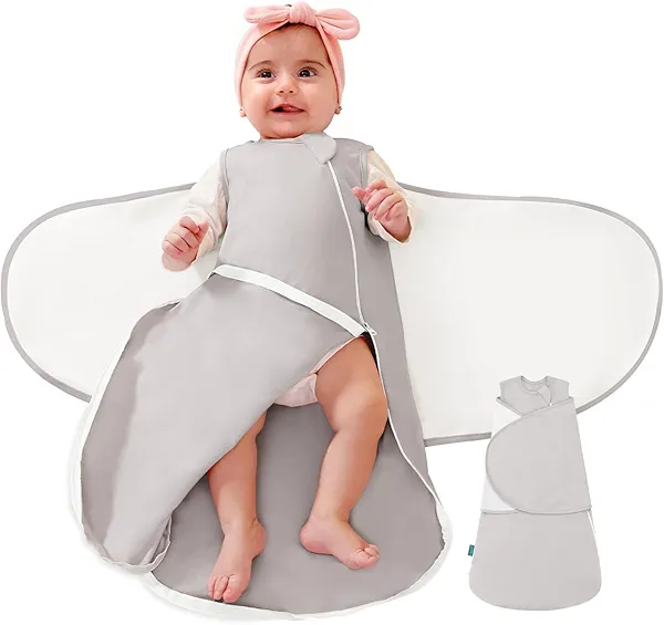 Baby Sleep Sack Swaddles Newborn - Toddler Wearable Blanket 0-3 3-6 6-12 Months Newborns - Organic Cotton Muslin Sleeping Sacks Bag 1.0 Tog for 0 1 2 3 4 5 6 7 8 9 10 11 12 Month Infant Girl Boy Gifts