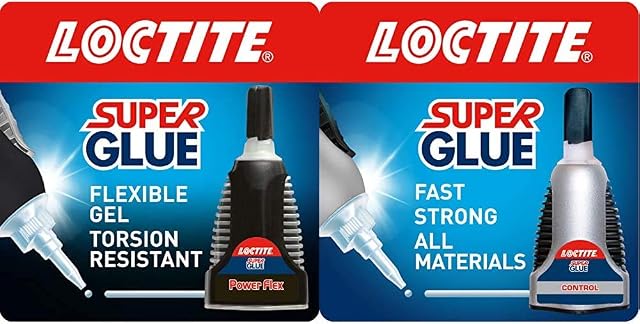 Loctite 1621077 Super Glue Power Flex Gel Control, 3g & 1623037 Super Glue Control Liquid, 3g