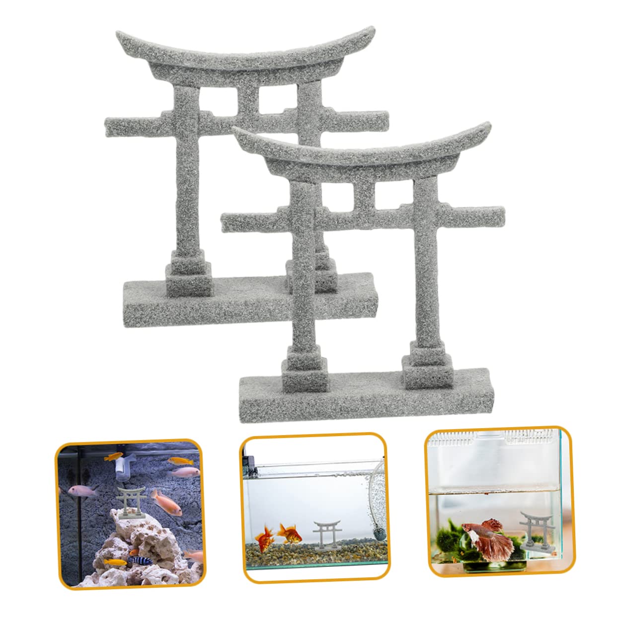 BESPORTBLE 6piezas Decoración De Acuario Miniatura De Estilo Japonés De Puerta Torii Accesorios para Peceras Adornos para Paisajes De Jardín Elemento para Crear Naturales Acuarios