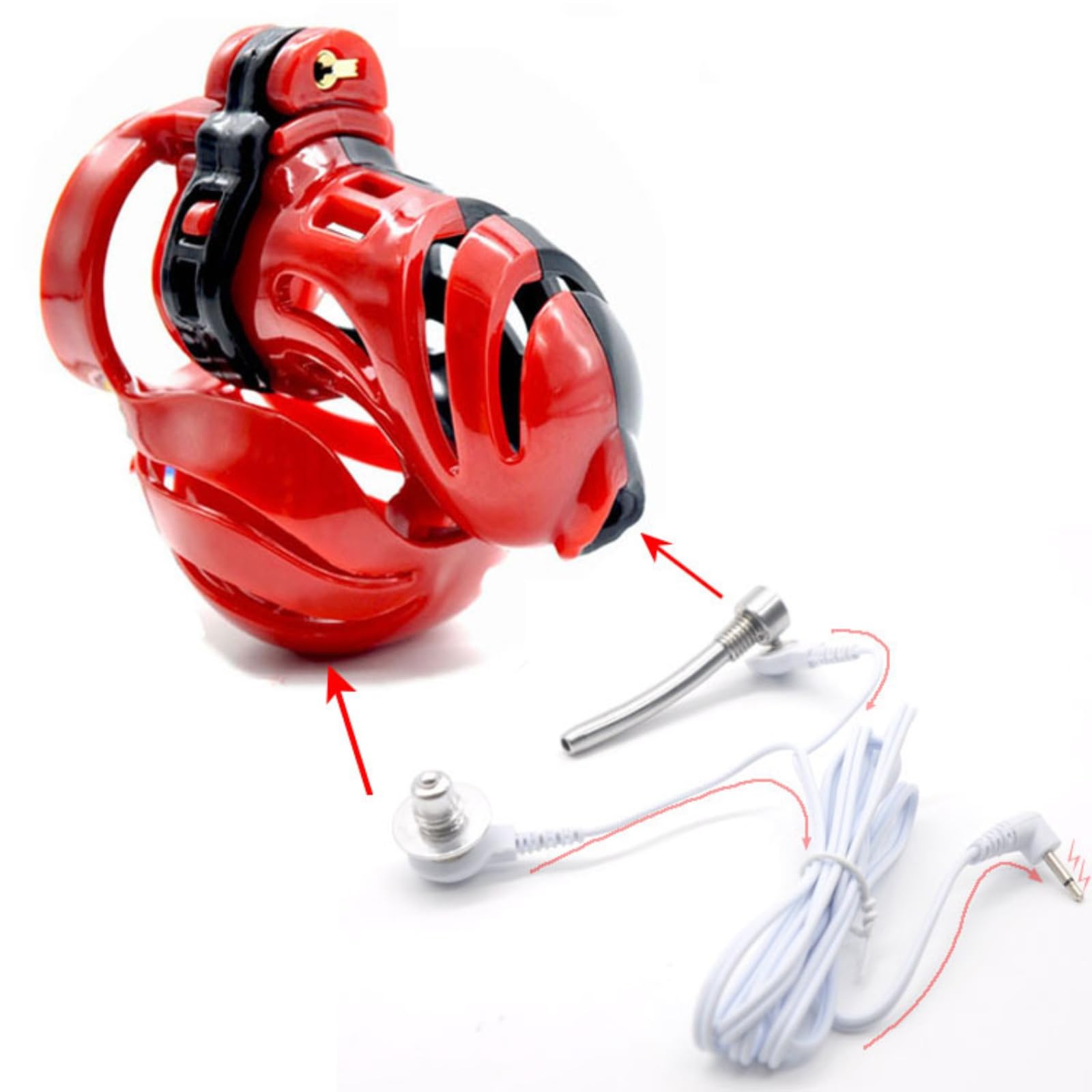 Nouveau modèle indépendant de Cage de Fitness d'intérieur pour Hommes avec électrochocs, Rouge et Noir, en Design 3D