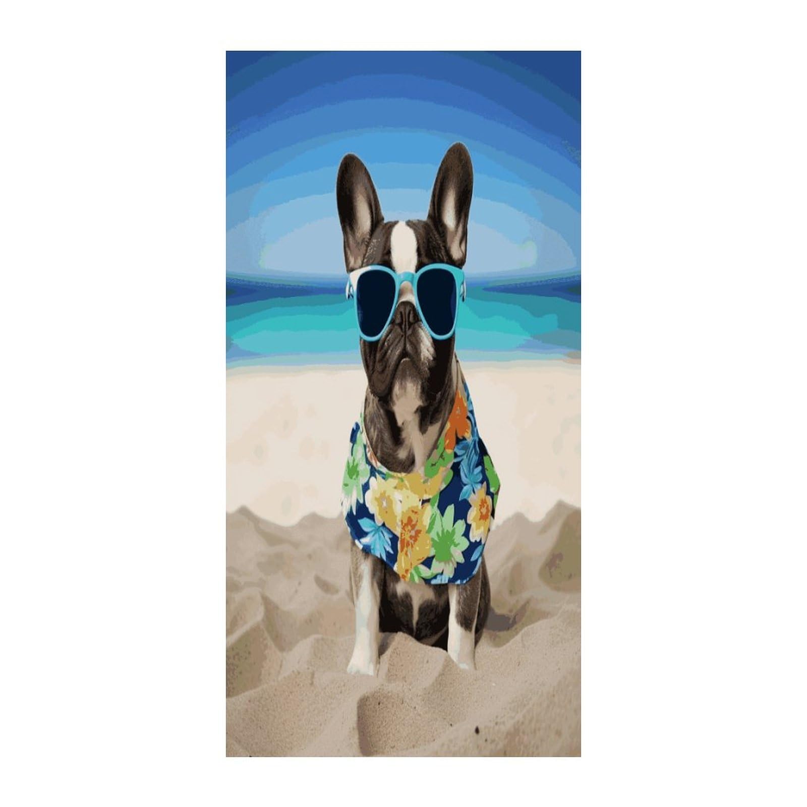 Fekiloot Style French Bulldog Summer Door Curtain Room Divider Curtains