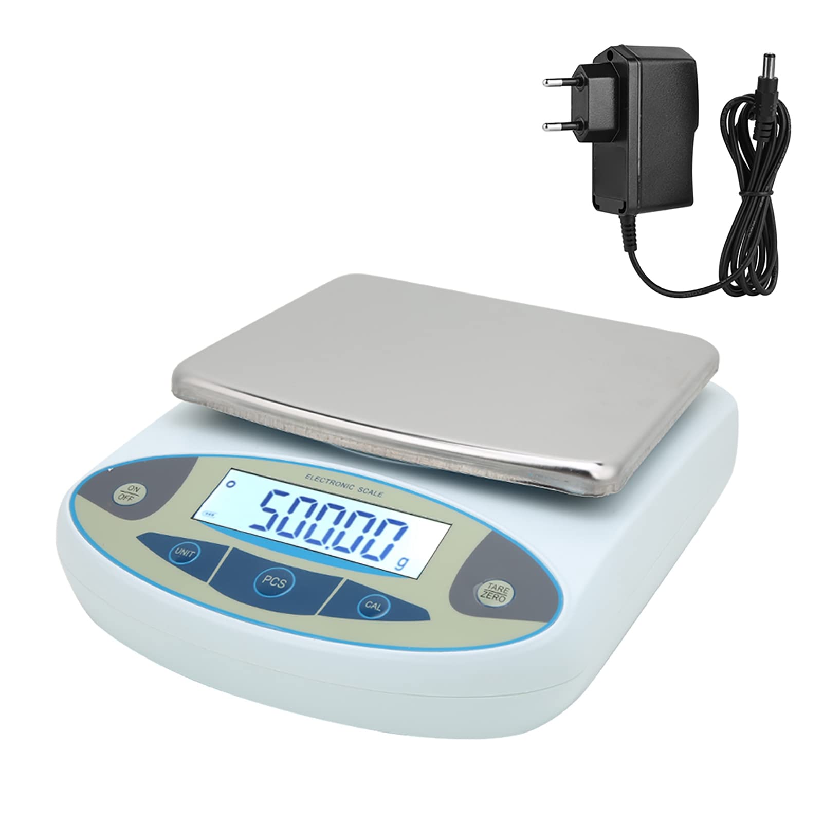 Balanza de laboratorio digital de capacidad de 5000 g con resolución de 0,01 g, báscula electrónica de pesaje de alta precisión para aplicaciones industriales, de joyería y de