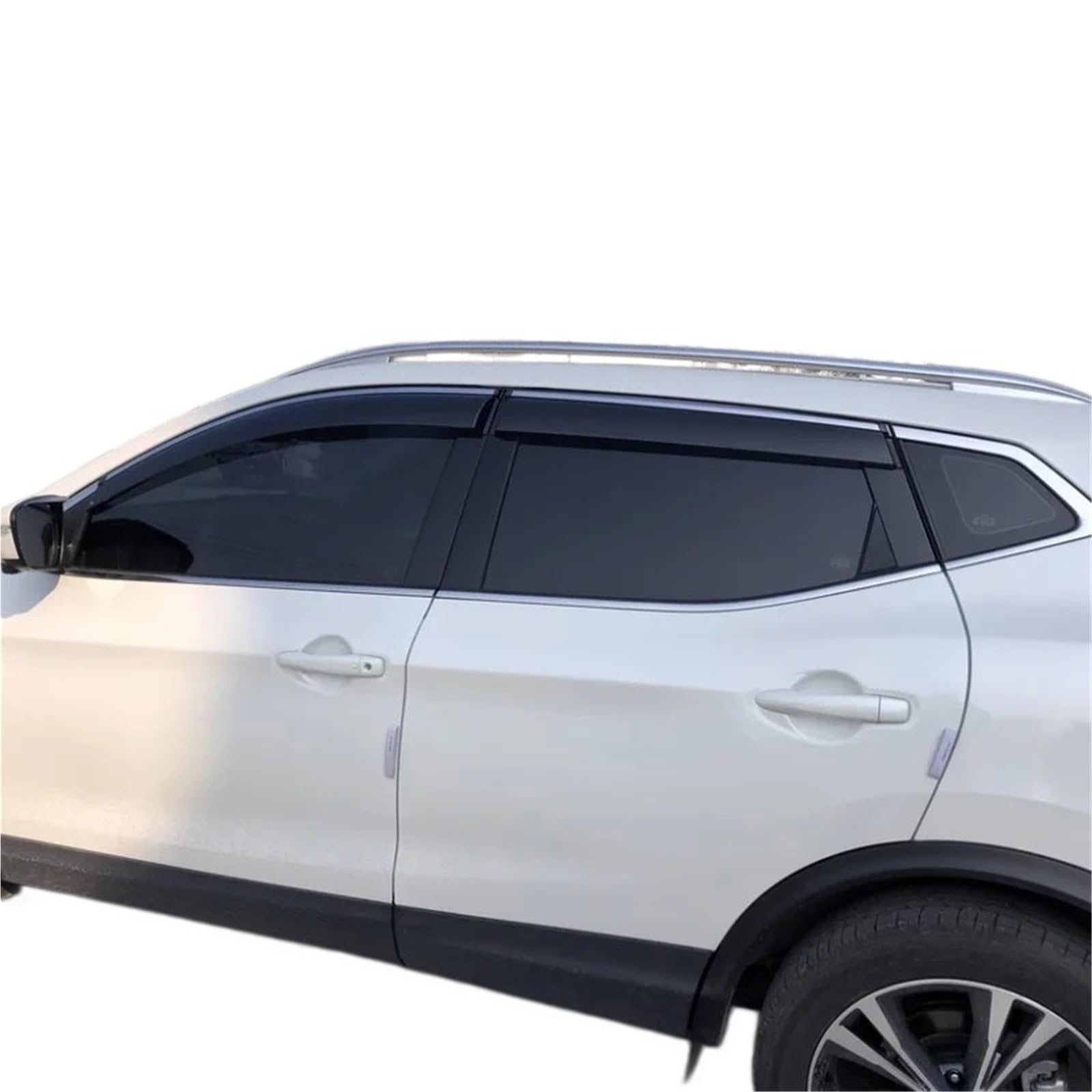 Deflector Viento ventanilla para Qashqai 2008-2025 Viseras De Ventana Protector contra La Lluvia Deflector Ventilación Lateral Weathershield Moldura Accesorios Estilo Coche(2023-2025)