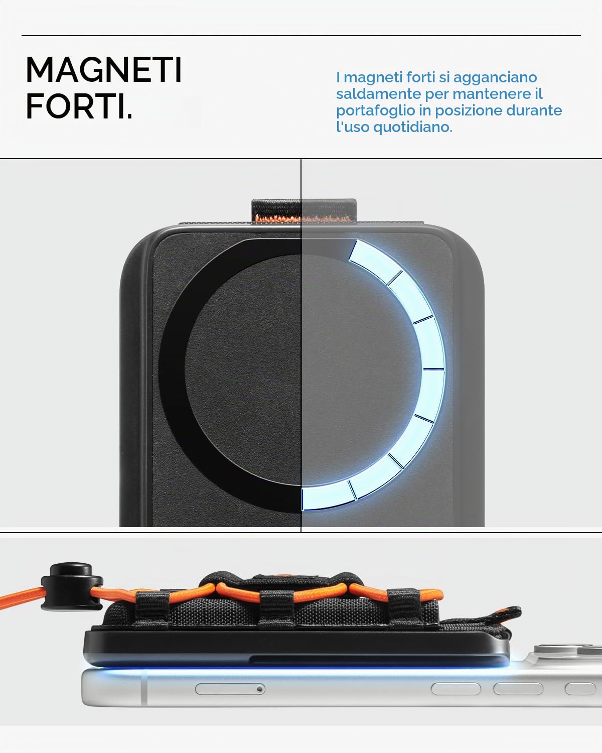 Spigen Tiefit MagFit Portafoglio MagSafe Wallet Magnetico Portacarte Compatibile con iPhone 17/16/15/14/13/12 Modelle, Accessori MagSafe - Nero