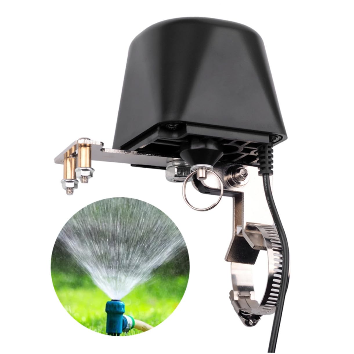 SUPVOX Valvola Acqua Intelligente con Controllo Vocale, Valvola Gas a Sfera in Plastica e Metallo, Chiusura a Distanza e Controllo su Irrigazione Automatica Giardino