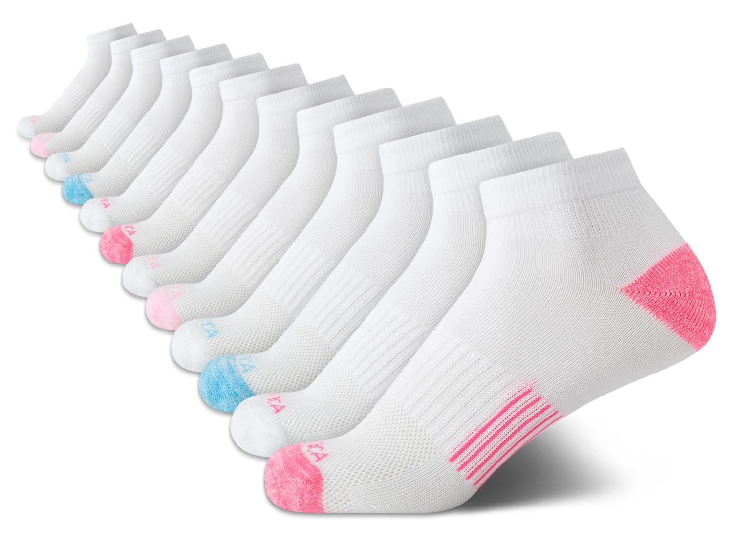 Nautica Womens Quarter Socks - 12 Pack Moisture Control Cushioned Athletic Socks for Women for Sport & Gym Wear (Size: 4-10)