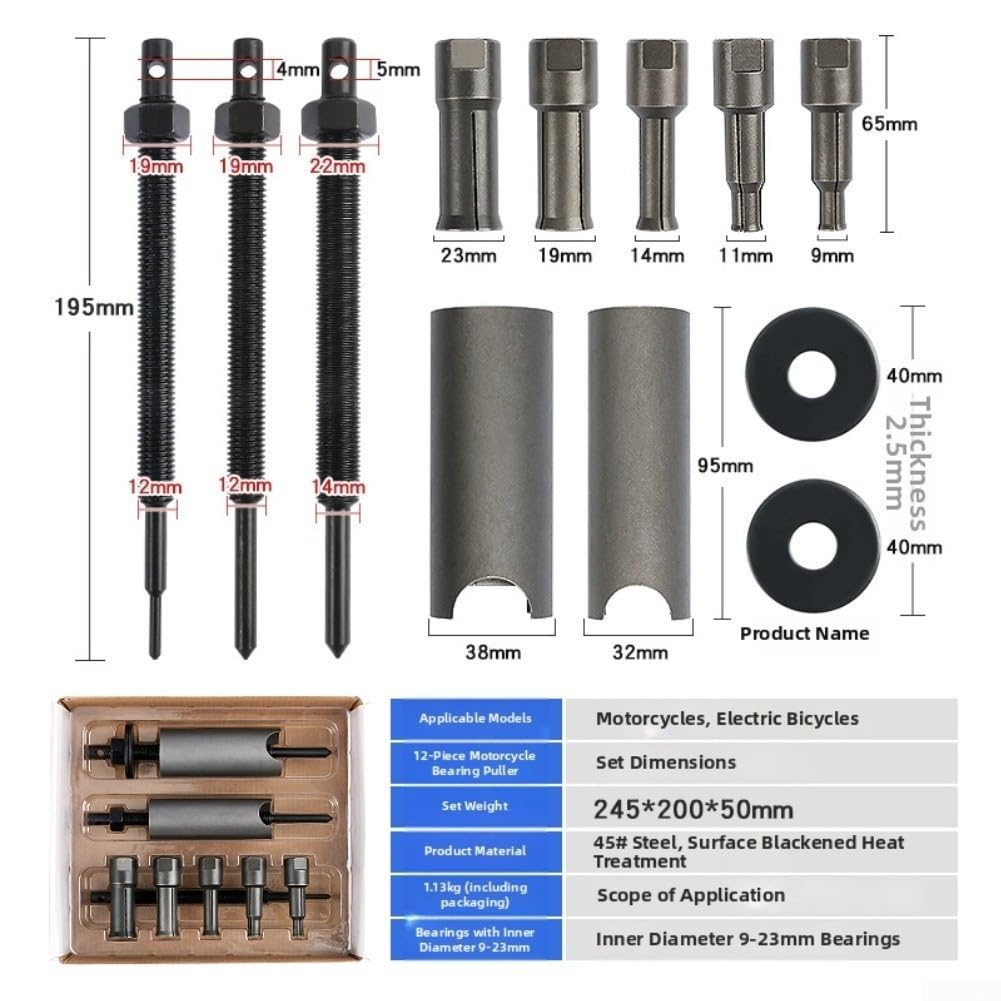 Extractor Cojinetes Interno 9-23mm para acero 45# Extractor