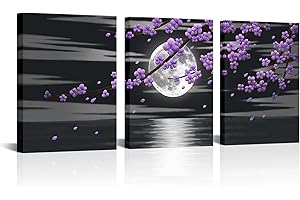 Mesmerizing Full Moon Flower Tree Painting: Adorn Your Walls with Serenity