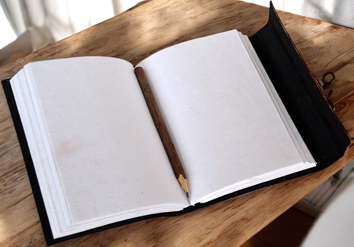 Handmade Superman Sign Embossed Leather Journal Notebook Unlined Paper, Brown Diary Notepad Gift Travel Notebook Journal , Sister Mom Gifts For Her College Gifts , Gratitude Present Unique Gifts, Graduation Gifts , Novelty Gifts , Birthday Gifts 7 x 5 Inches (Brown) - Image 7