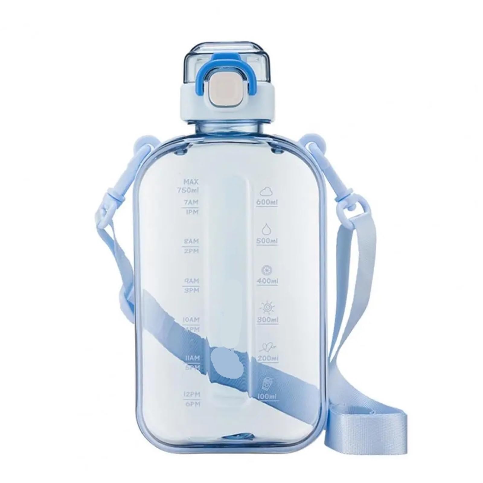 QuxetlRyz Sports Water Bottle Sports Water Bottle 750ml Leak-proof BPA-Free Plastic Cup Drinkware Outdoor Travel Kettle For Camping Cycling(Blue)