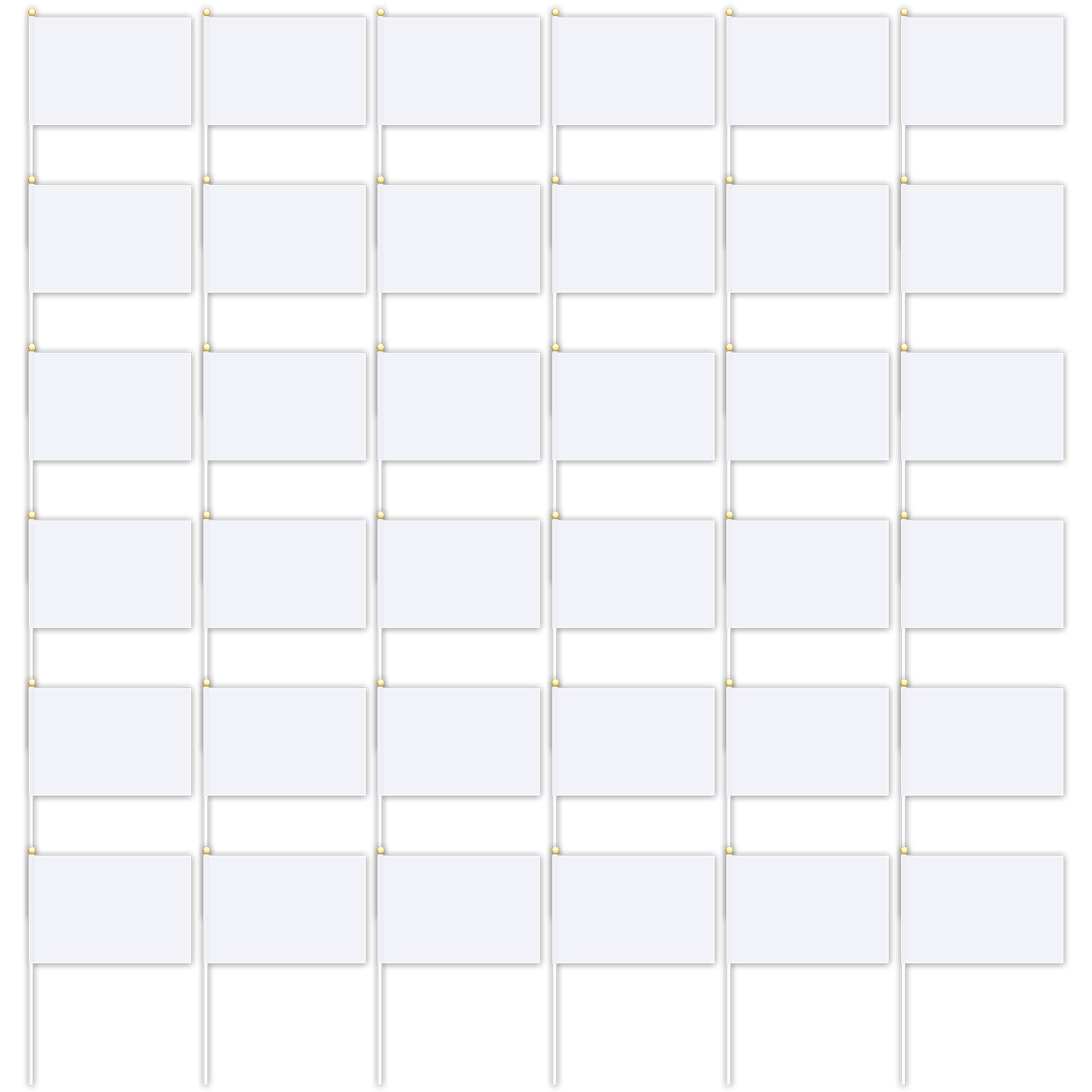 MR.R Sublimation Blanks Garden Flag DIY Lawn Garden Flags Polyester Banners Flag for Indoor Outdoor Courtyard Decoration A5 Size 5.5x8.5" 36PCS