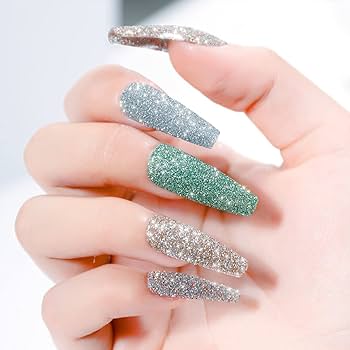 Amazon | Unikato ネイルパウダー グリッターパウダー 6色セット