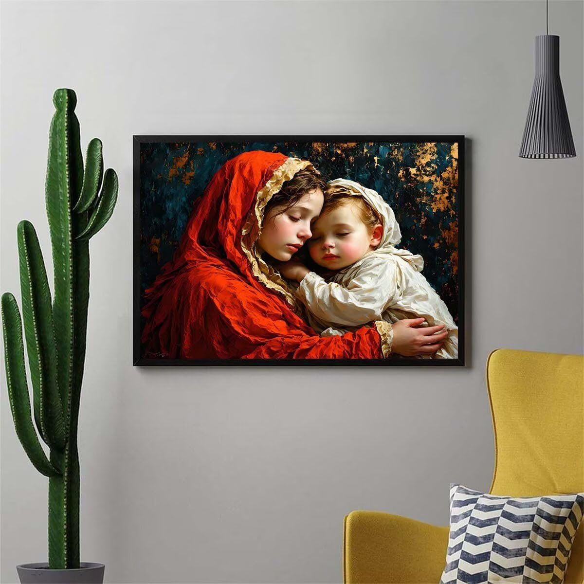 Tifnuer Pittura Ad Olio Con Numeri – Donna Astratta, Kit Completo Con 24 Acrilici E Pennelli, 80x110cm