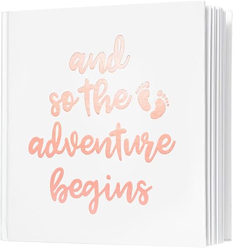 Miniatura 2 de Calculs Polaroid - Libro de invitados para baby shower, con texto en inglés «So The Adventure Begins», libro de imágenes para fiesta nupcial con