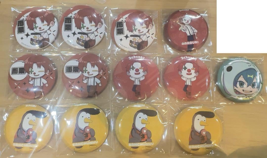 さんちゃんく！ 3周年 缶バッジ レア 雨栗 米将軍 ルザク 水月ルザク