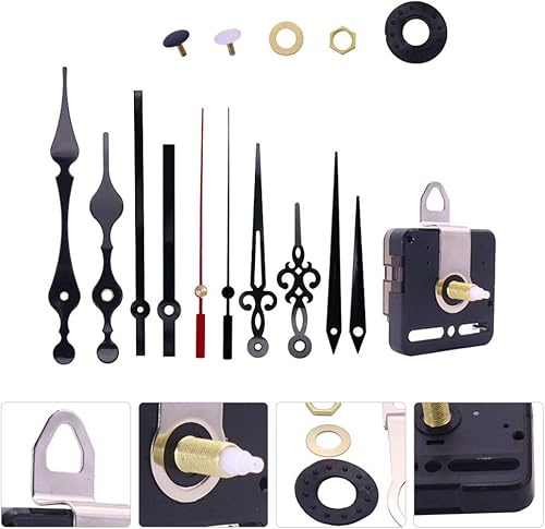 Miniatura 6 de Reloj de pared al aire libre, eje de reloj, movimientos de reloj, mecanismo de manecillas de reloj, mecanismo de alto par, piezas de reparación de