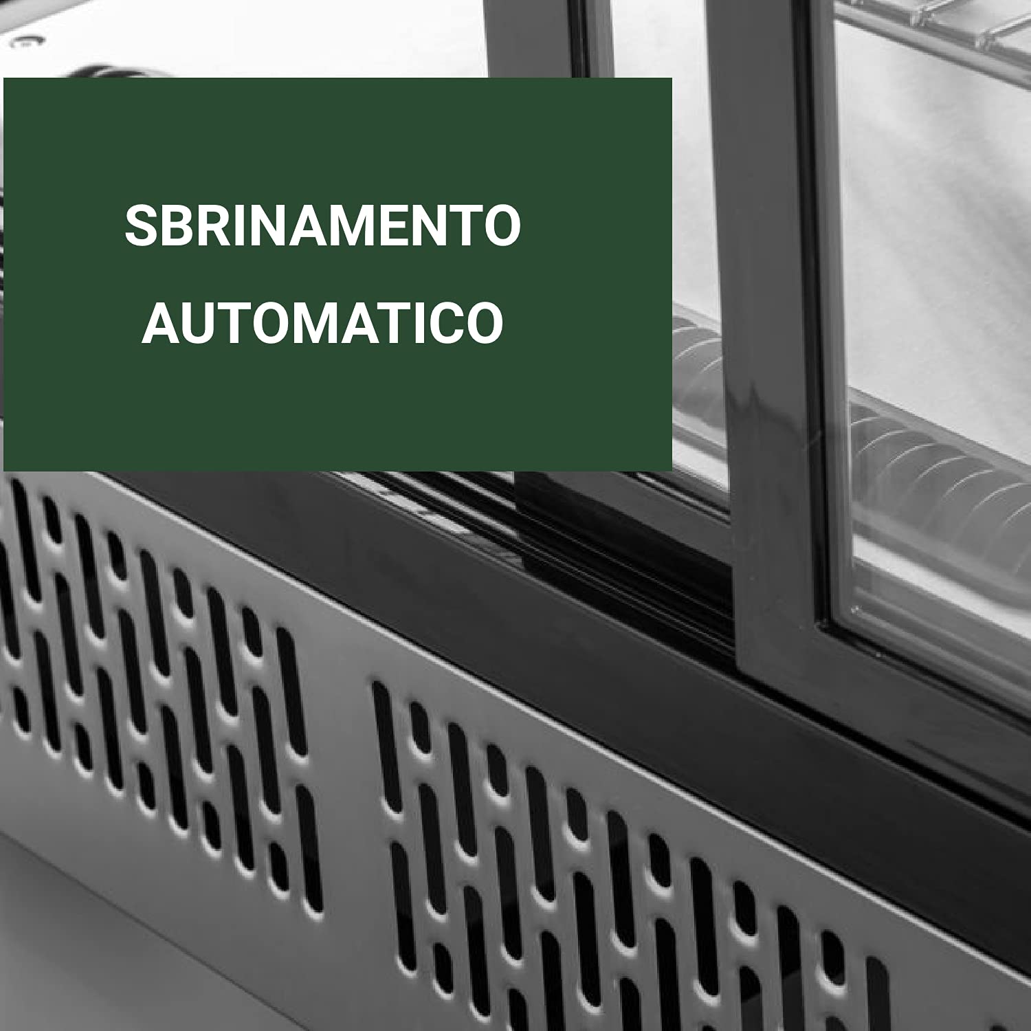 RISTOATTREZZATURE - Vetrina refrigerata da banco 88x56,8x68,6h cm vetro curvo 4 lati in vetro nera 160 lt 0 +12 °C