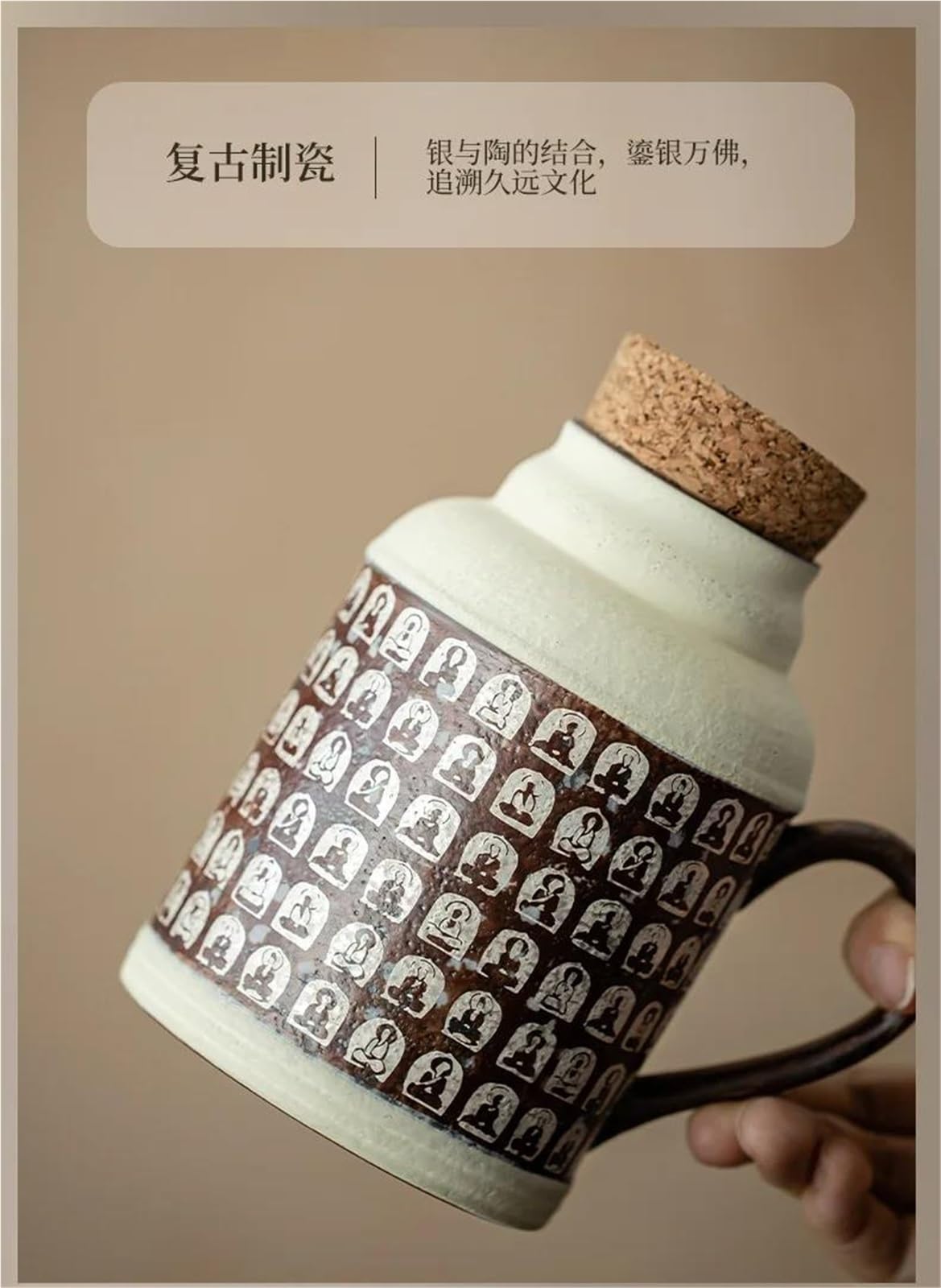 Czajniki do herbaty, czajnik z gliny, stary, kamienny, duża pojemność, izolowany, zestaw do herbaty Kung Fu, 500 ml, Dunhuang Buddha, czajniki do ciepłej wody i serwery do kawy, podróżny zestaw do h