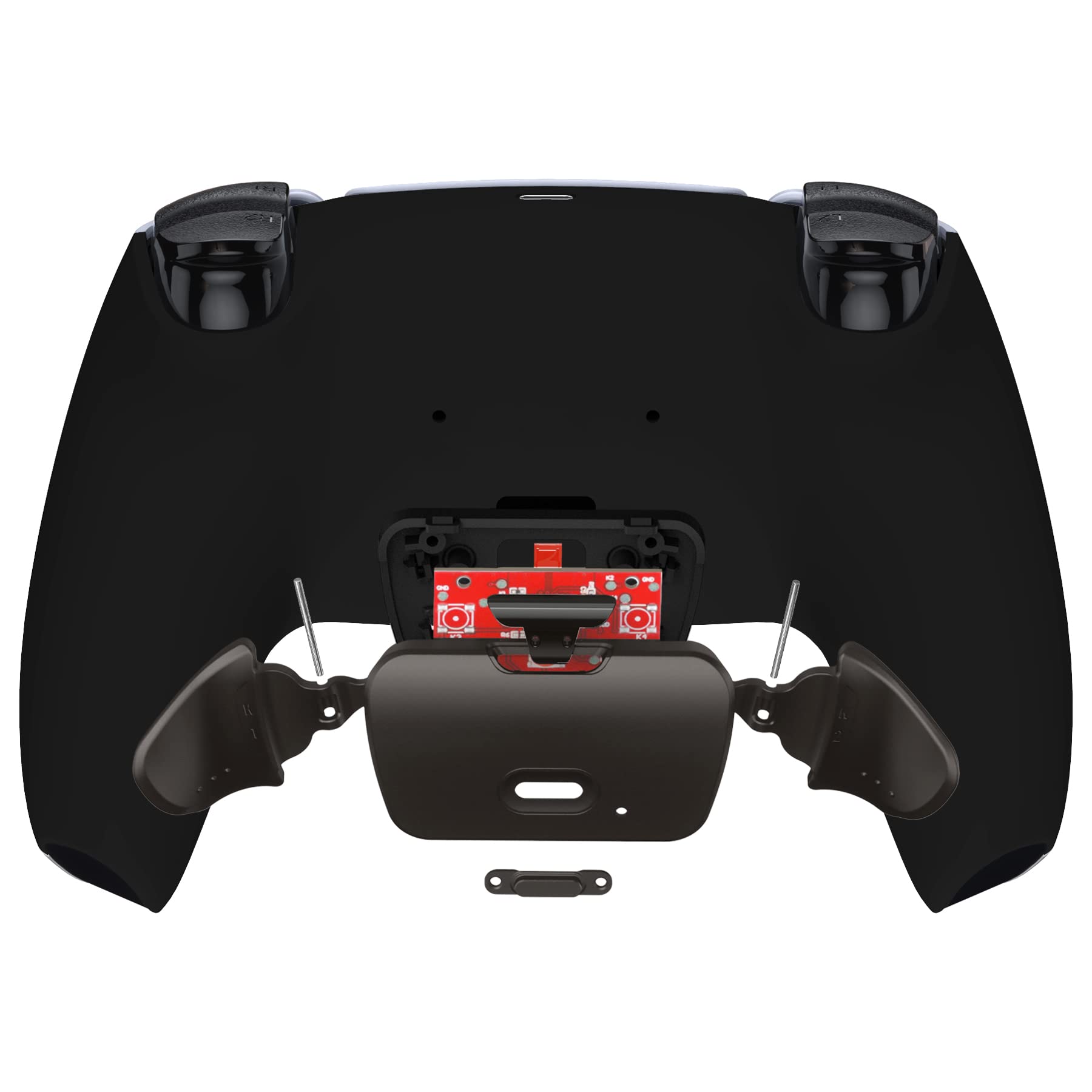eXtremeRate Rise V3 Remap Kit Programmabile per ps5 Controller,Palette Metallo Tasti Aggiuntivi Back Button Paddles Cover Posteriore per ps5 Joystick BDM-030/040/050-Senza Controller-Nero